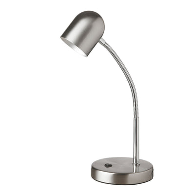 Dainolite LED Table Lamp 5w Satin Chrome Finish|Lampe de table de Dainolite avec fini chromé satiné et ampoule à DEL de 5 W