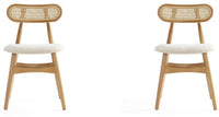 Ensemble 2 chaises de salle à manger Colbert de Manhattan Comfort - cannage naturel et avoine