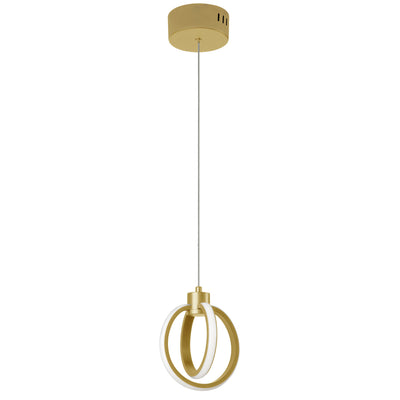 Dainolite Parson LED Pendant 14w Aged Brass Finish White Silicone Diffuser Lamp|Luminaire suspendu Parson de Dainolite en silicone blanc qui diffuse la lumière, avec fini laiton vieilli et ampoule à DEL de 14 W