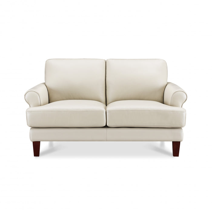 Hydeline Sarina Causeuse en cuir – Vanille