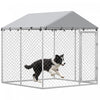 Enclos pour Chien avec Porte d’Entree, Ideal Petits et Moyens Chiens