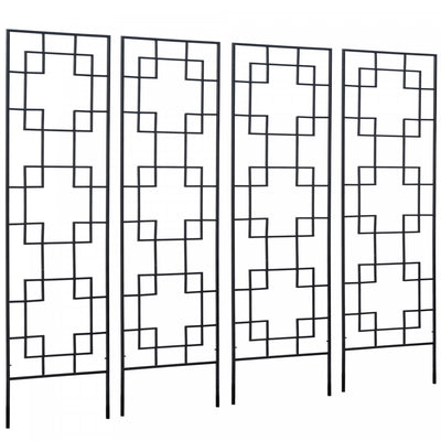 Outsunny 72" Garden Trellis Pack Of 4, For Roses, Vine, Cucumber, Clematis|Outsunny Lot De 4 Treillis De Jardin 72" Pour Roses, Vigne, Clematite