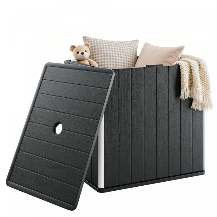 Outsunny Coffre de Rangement Exterieur 114 L, Noir