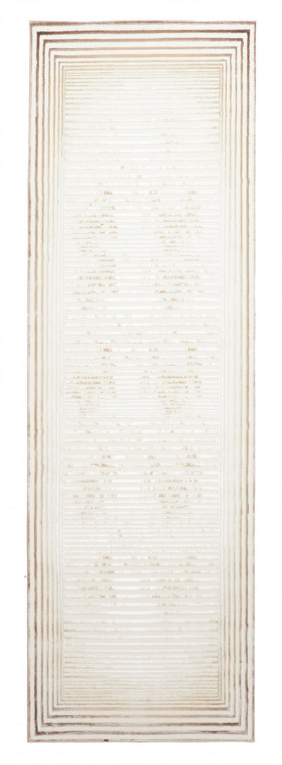 Ramona Tan Rug 2'8" x 8'2" | Tapis de Couloir Contemporain/Moderne Ramona 2'8" x 8'2" en Brun clair