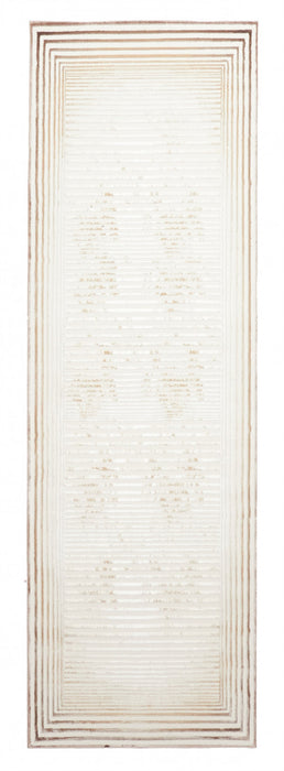 Tapis de Couloir Contemporain/Moderne Ramona 2'8\" x 8'2\" en Brun clair