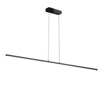 Luminaire suspendu horizontal Array de Dainolite de 36 po en acrylique blanc qui diffuse la lumière, avec fini noir mat et ampoule à DEL de 30 W