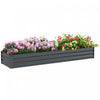 Outsunny Lit De Jardin Sureleve 8x2x1pi, Jardiniere Surelevee Galvanisee