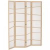 HOMCOM Paravent Pliable, Ecran de Confidentialite a 4 Panneaux, Bois Naturel