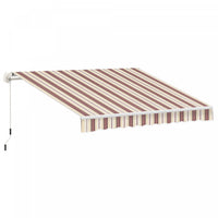 Outsunny 10x8pi Auvent De Terrasse Retractable Manuel Resistant A L'eau Pare-soleil Terrasse Exterie