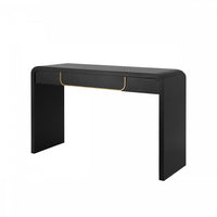  Console en bois Ethan avec rangement pour salon, entree ou couloir - noire