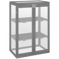 Outsunny Serre En Bois A 2 Niveaux Avec Cadre Froid Et Polycarbonate Pour La Culture Des Plantes, Ja