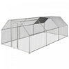 Pawhut Poulailler En Metal De 18,5 Pi Avec Toit, Cloture Pour Poulailler, Cage A Poulet, Enclos A Poulet Exterieur