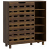 HOMCOM Armoire a chaussures avec placard a 5 niveaux et 5 etageres ouvertes