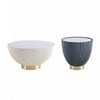 Ensemble de 2 tables Anderson Modern : table basse et table d’appoint en creme et gris