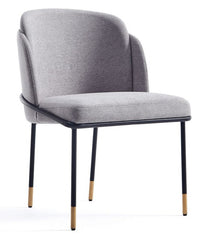Chaise de salle à manger Flor de Manhattan Comfort en tissu - grise