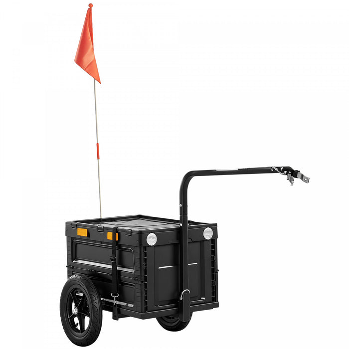 Remorque a velo Soozier, remorque de transport de 64,3 L avec boite pliable