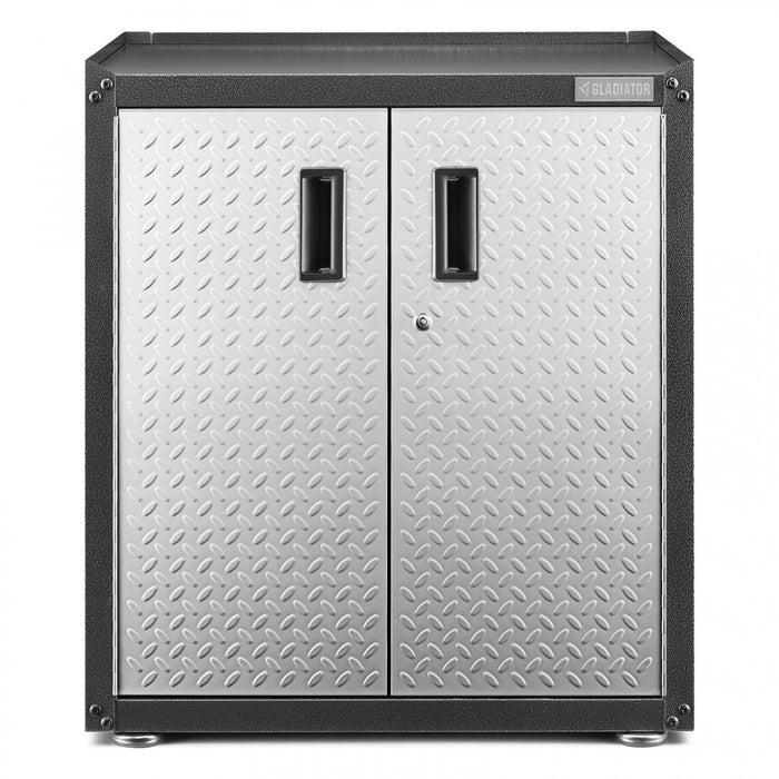 Armoire modulaire GearBox à portes pleine grandeur de Gladiator - bande de roulement argentée