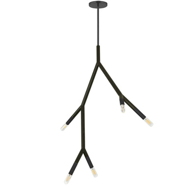 Dainolite Morgan 5 Light Pendant Matte Black Finish Lamp|Luminaire suspendu Morgan de Dainolite avec fini noir mat et 5 ampoules