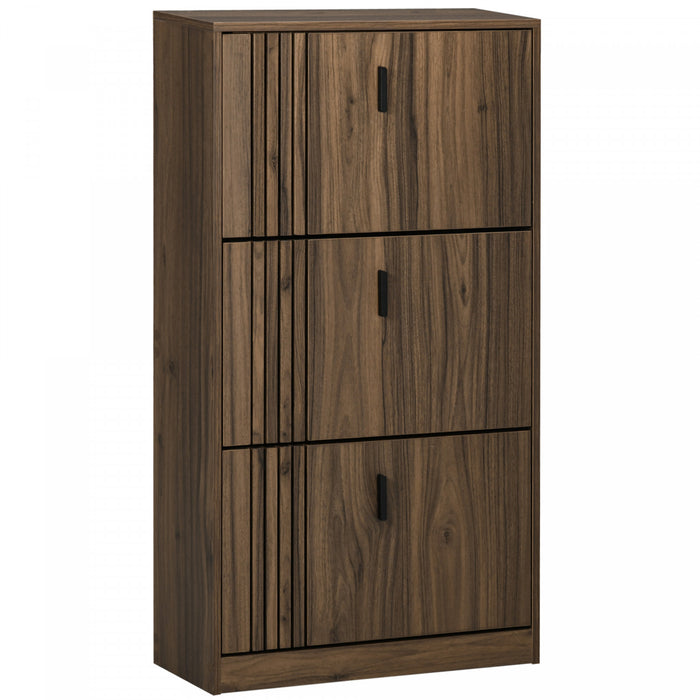 HOMCOM Armoire a chaussures avec 3 tiroirs rabattables, 18 paires