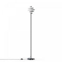 Lampe à pied en spirale à DEL de 59 po noir mat
