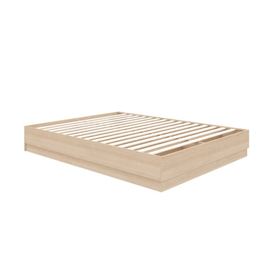 Nordika Milano Platform Queen Bed - Natural Blonde Oak|Grand lit plateforme Milano Nordika - chêne blond naturel
