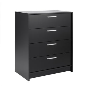 Commode verticale Studio Essentials de Prepac à 4 tiroirs - noire