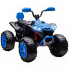 Qaba Voiture Enfant 24 V 2 Places Avec Roues Suspendues, Bleu