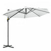 Outsunny Φ9,6 'parasol Deporte Suspendu En Aluminium Pour Exterieur, Blanc
