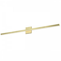 Lumière de coiffeuse Arandel de Dainolite en acrylique givré qui diffuse la lumière, avec fini laiton vieilli et ampoule à DEL de 36 W