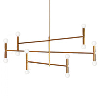 Grand lustre Ava de Dainolite avec fini bronze rétro et 12 ampoules