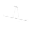 Luminaire suspendu horizontal Array de Dainolite de 48 po en acrylique blanc qui diffuse la lumière, avec fini blanc mat et ampoule à DEL de 30 W