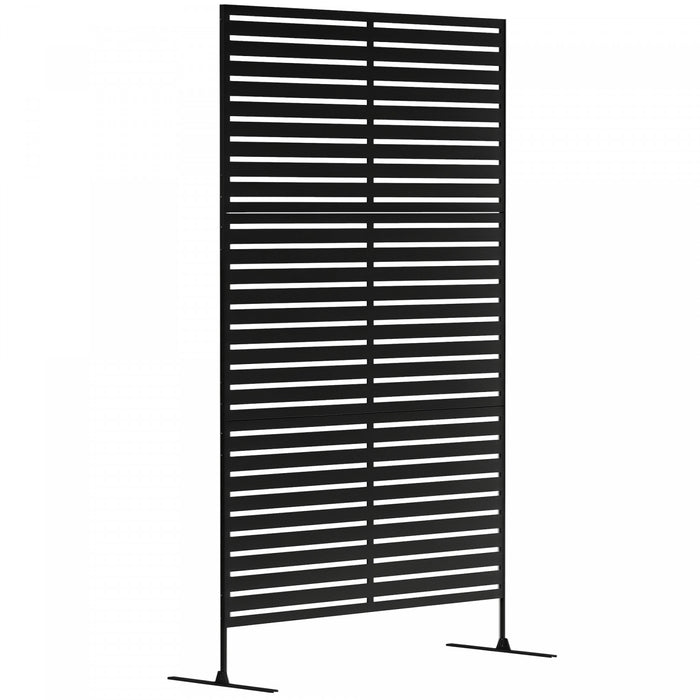 Outsunny Paravent exterieur decoratif en metal avec support