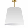 Grand luminaire suspendu de Dainolite avec très grand abat-jour cylindrique effilé blanc et 1 ampoule