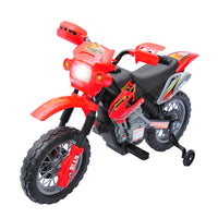 Aosom Moto Electrique A Chevaucher 6v Velo Scooter De Batterie Avec Roues D'entrainement Rouge