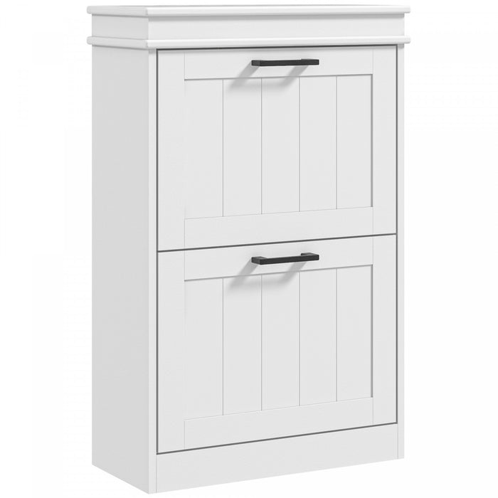 HOMCOM Armoire a chaussures avec tiroirs rabattables et etagere reglable