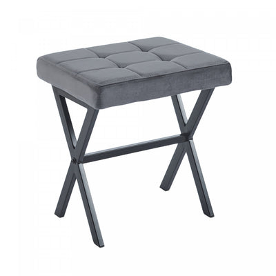Owen Multi-Purpose Seating Accent Stool with Metal Legs,Grey Accent Chair | Tabouret d’appoint polyvalent Owen avec pieds en metal, couleur gris