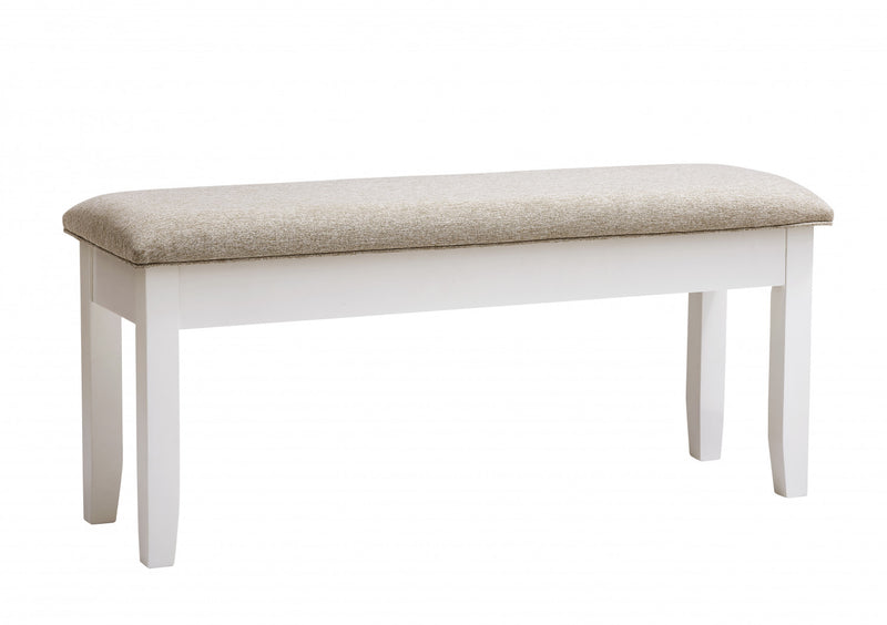 Banc de salle à manger Jane en tissu avec rangement - brun
