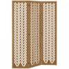 HOMCOM Paravent 3 panneau 5,6pi, ecran d'intimite pliable, marron clair