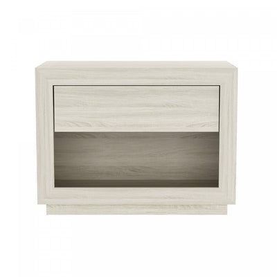 Soren Contemporary 32" Nightstand in Whitewashed Oak (1-Drawer) | Table de nuit contemporaine Soren 32" en chene blanchi (1 tiroir)