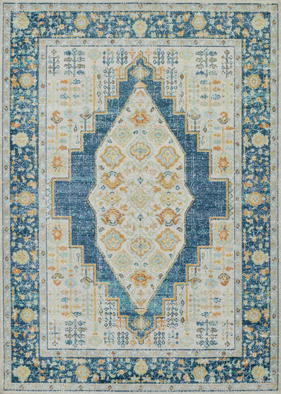Kinsley Traditional 4'0" x 6'0" Area Rug in Blue Indoor Area Rug | Tapis Traditionnel Kinsley 4'0" x 6'0" en Bleu