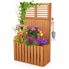 Costway Plante En Bois Stand Souleve Lit De Jardin Avec Trellis & Planter Box Ecran De Confidentialite