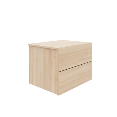 Nordika James Nightstand with 2-Drawers - Natural Blonde Oak|Table de nuit James Nordika à 2 tiroirs - chêne blond naturel
