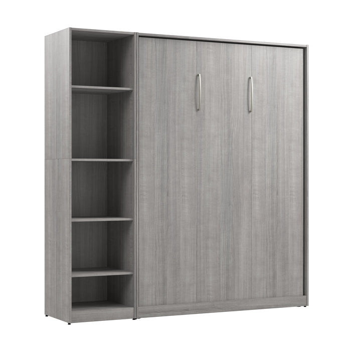 Lit double escamotable Claremont de Bestar à 5 tablettes - gris platine