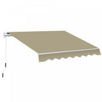 Auvent De Patio Retractable Manuel Resistant A L'eau Et Retractable De 8 Pi X 7 Pi Outsunny Abri Auv