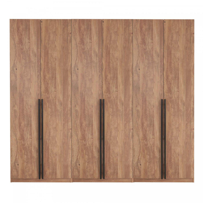 Armoire moderne Lee 3 pieces en brun dore