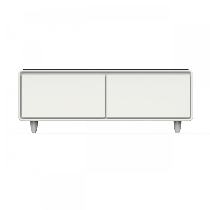 Table basse intelligente Evoluto Tavolo blanche 51 po– Doubles tiroirs refrigeres-FCTFR7006-51WHT