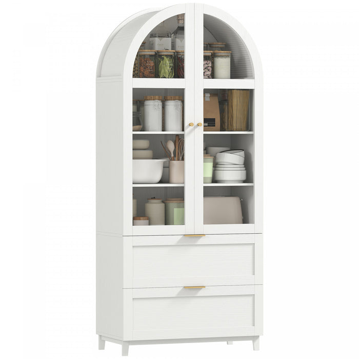 HOMCOM Meuble Garde-Manger avec Arche, 71\" de Haut, Rangement Cuisine