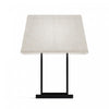 Lampe de table rectangulaire moderne noire de 22 po avec abat-jour en tissu