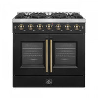 Cuisiniere a gaz noire Galiano 36 pouces, 4,32 pi³ – FFSGS6444-36BLK