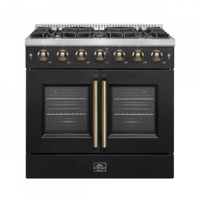 Cuisiniere a gaz noire Galiano 36 pouces, 4,32 pi³ – FFSGS6444-36BLK